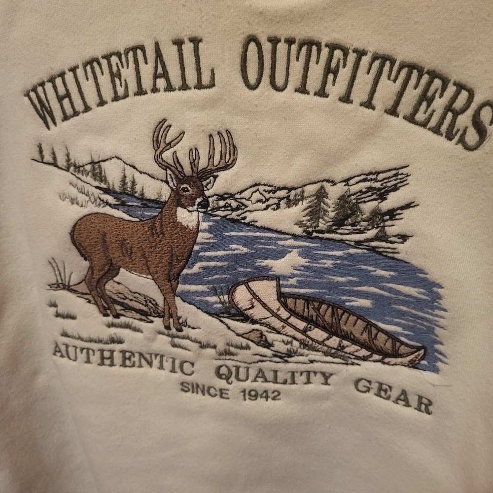 Vintage Croft and Borrow Whitetail Outfitters Deer Crewneck Sweatshirt Sizw XL - Picture 3 of 8